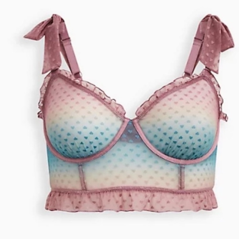 Torrid Gradient Ruffle Trim Bralette - Picture 2 of 3